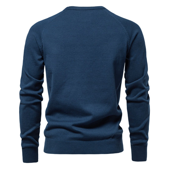 Herren Strickpullover mit modernem Strukturmuster und Rundhalsausschnitt R&B