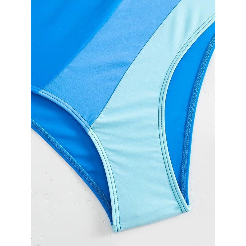 Damen Bikini-Set mit verspielten Schleifen und modernem Farbblockdesign R&B
