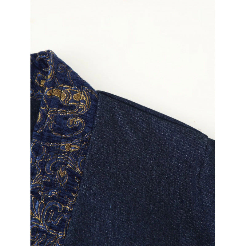 Damen elegante modische Jacke mit kunstvoller Stickerei R&B