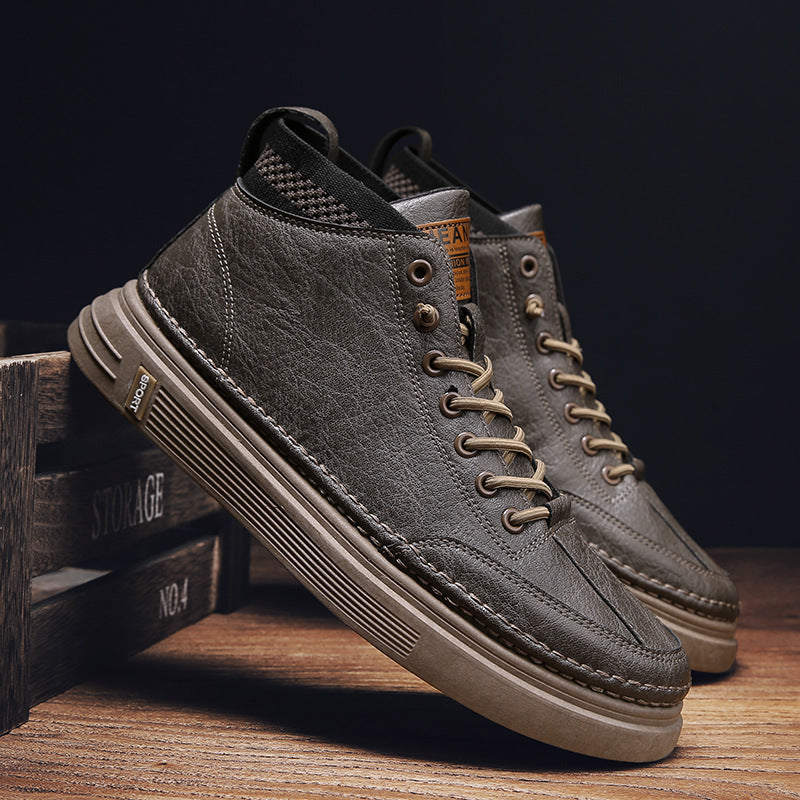 Herren modische Winterstiefel mit rutschfester Sohle und atmungsaktivem Innenfutter R&B
