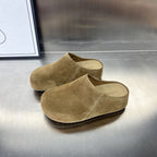 Damen Komfortable Wildleder-Clogs mit anatomischem Fußbett und rutschfester Sohle R&B