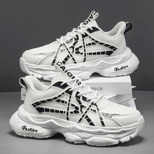Damen Sportliche und moderne Sneaker mit atmungsaktiver Mesh-Oberfläche und dämpfender Sohle R&B