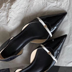 Damen elegante spitze Pumps mit schimmerndem Obermaterial R&B