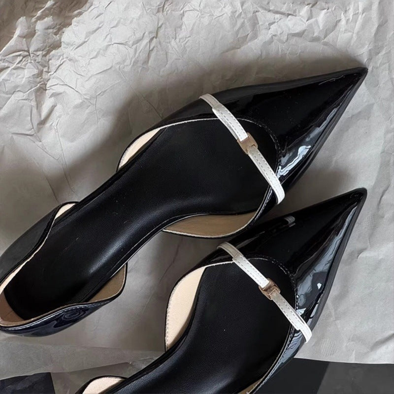 Damen elegante spitze Pumps mit schimmerndem Obermaterial R&B