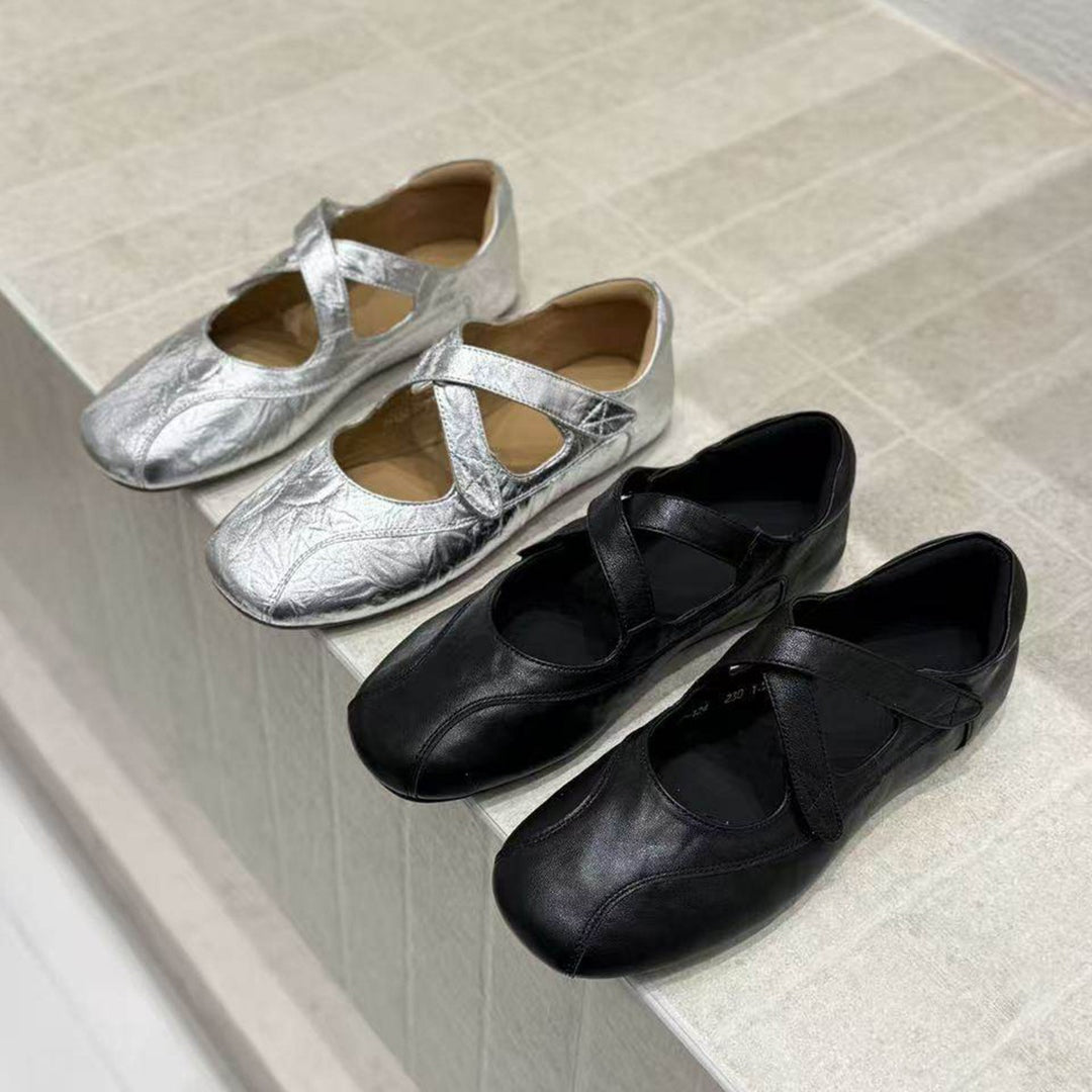 Damen Ballerinas mit verstellbarem Riemchen und elastischer Innensohle R&B