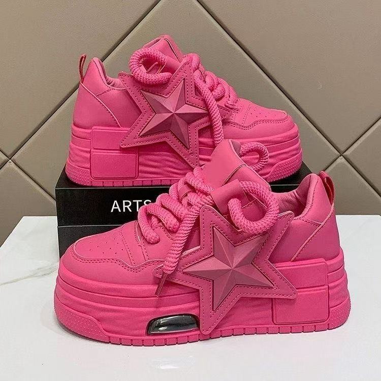 Damen Chunky Sneakers mit auffälligem Sternen-Design und gepolsterter Sohle R&B