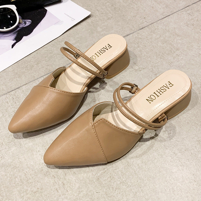 Damen elegante Sling-Pumps mit verstellbarem Riemchen und spitzem Zehenbereich R&B