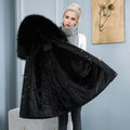 Damen isolierter Winterparka mit luxuriösem Kunstfellkragen und wärmendem Innenfutter