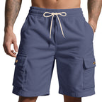 Herren nan Cord-Cargo-Shorts mit elastischem Tunnelzugbund, aufgesetzten Cargotaschen und weichem Baumwollmix R&B