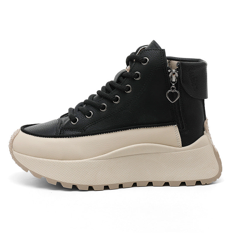 Damen High-Top Sneakers mit elegantem Reißverschluss und dämpfender Laufsohle R&B