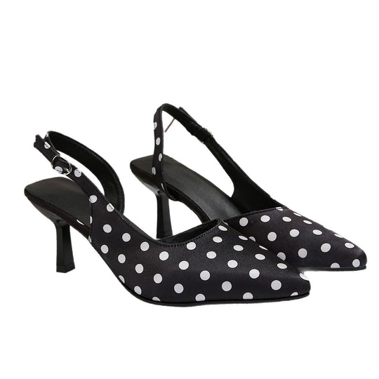 Damen Slingback Pumps mit Punktmuster R&B