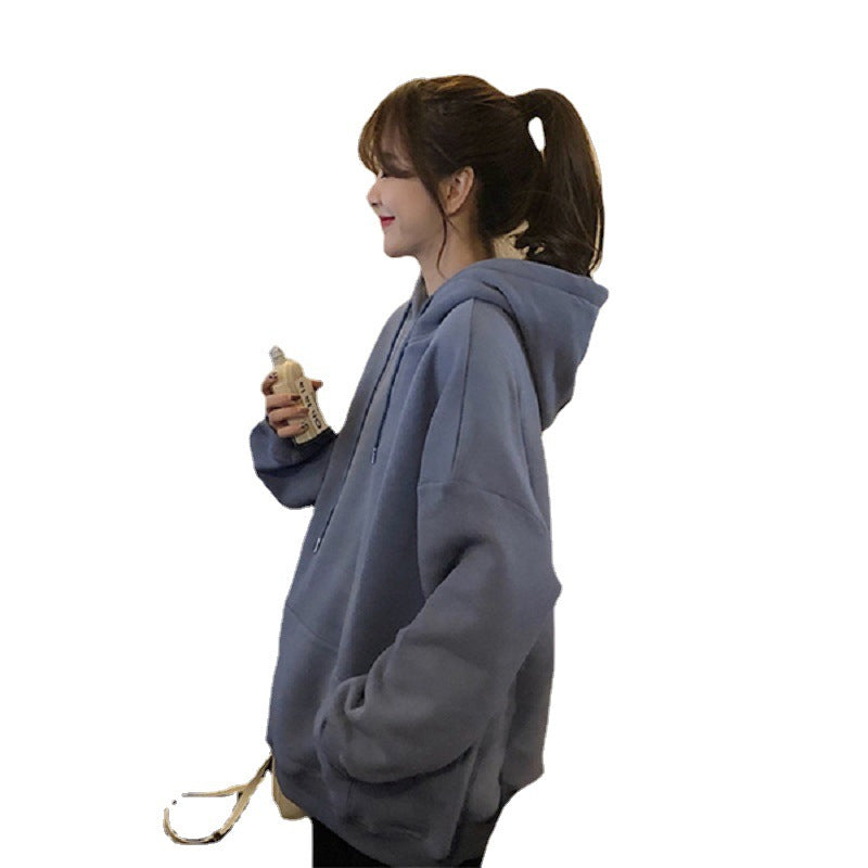 Damen kuscheliger Oversized-Hoodie mit hohem Kragen und praktischen Kängurutaschen R&B