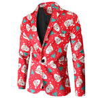 Herren festlicher Blazer mit fröhlichem Weihnachtsdesign R&B