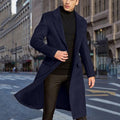 Herren eleganter Wollmantel im klassischen Schnitt mit tiefem Revers R&B