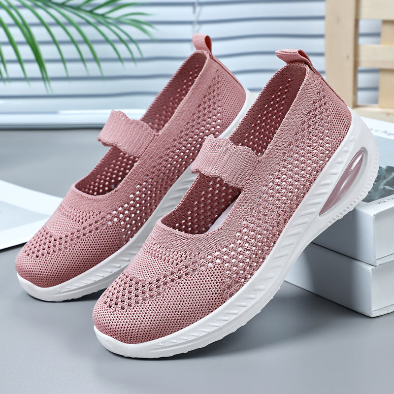 Damen sportliche Mesh Slip-On Schuhe mit flexiblem Obermaterial R&B