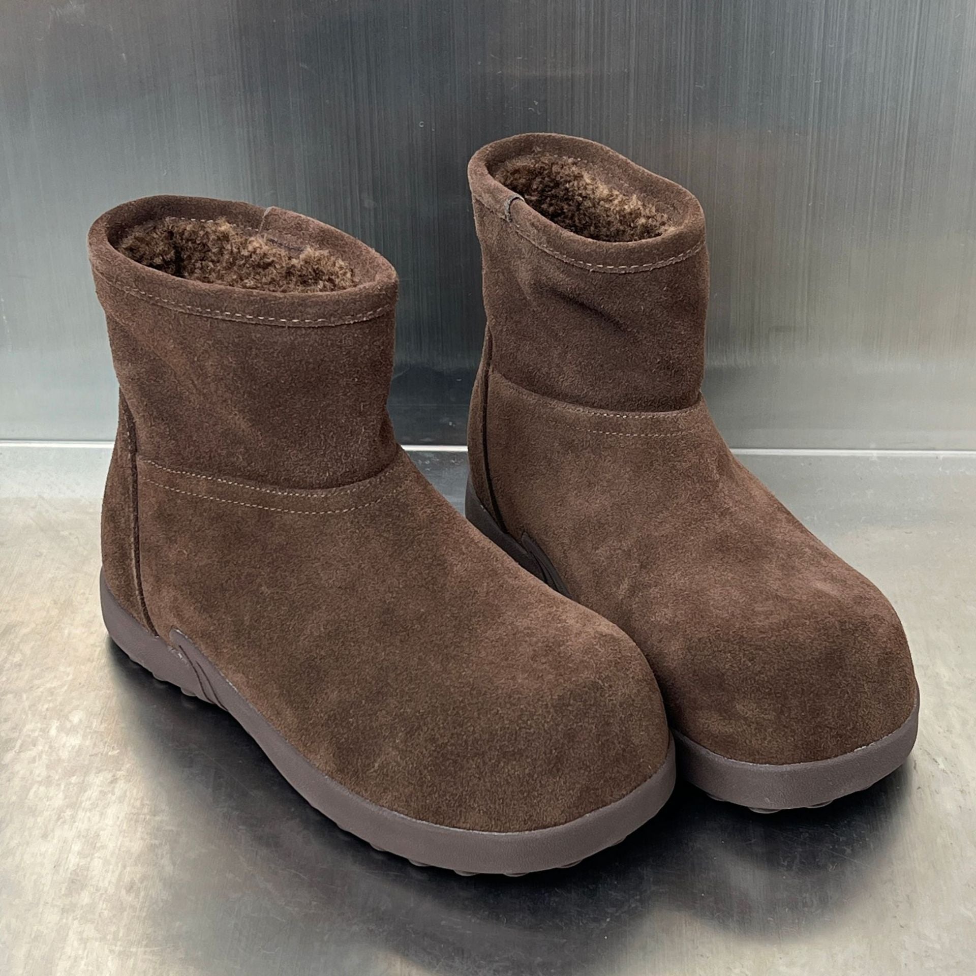 Damen Bequeme Winterstiefel aus hochwertigem Wildleder mit kuscheligem Innenfutter R&B