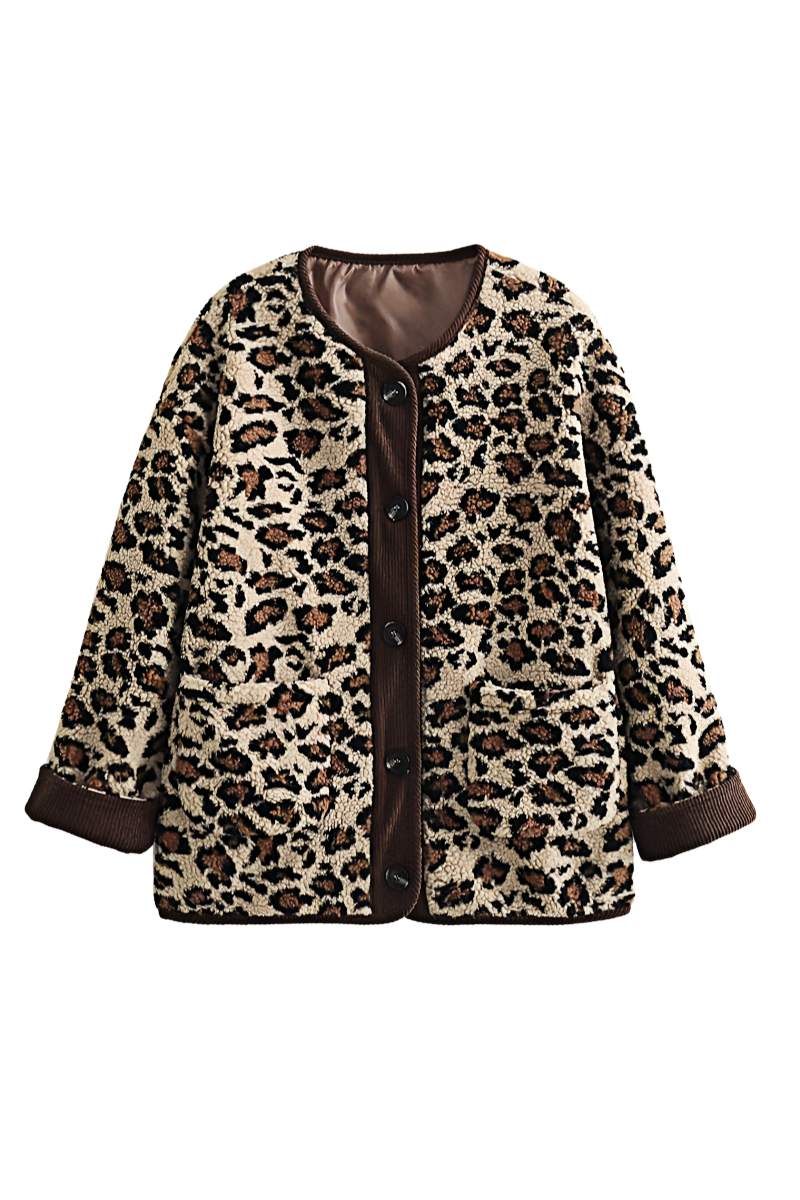 R&B | Lässiger Cardigan Tierdruck Bequem und Stilvoll