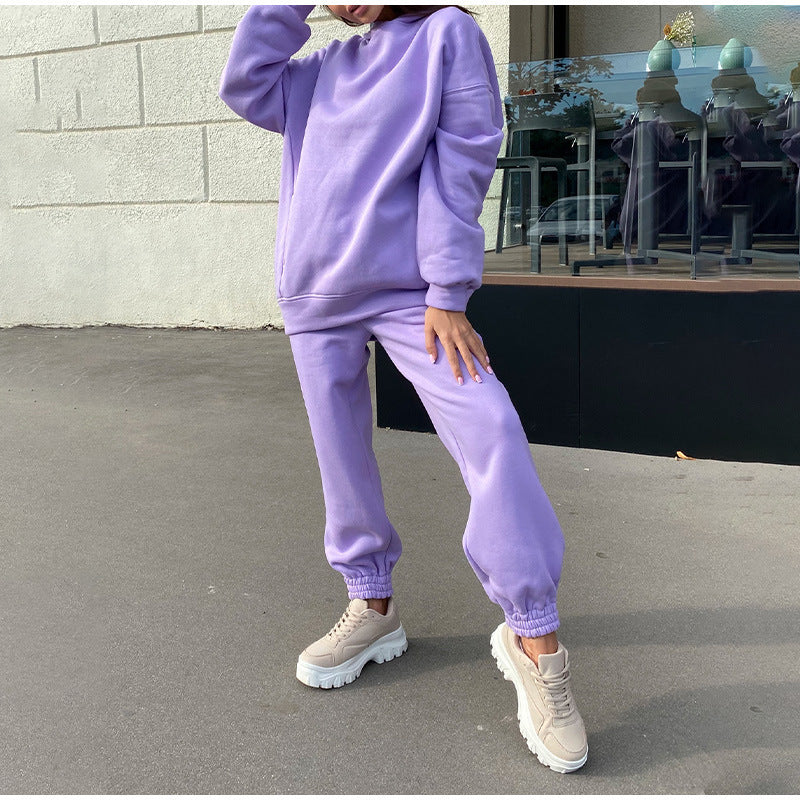 Damen lässiger Jogginganzug mit weichem Material und elastischem Bund R&B