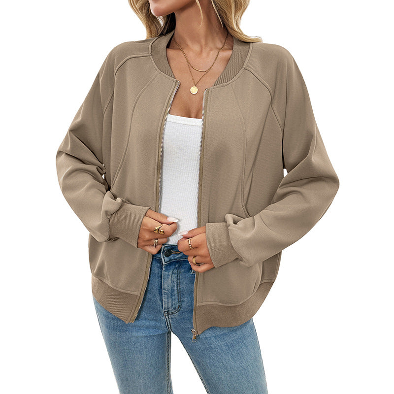 Damen Sweatjacke mit lässigem Schnitt und praktischen Taschen R&B