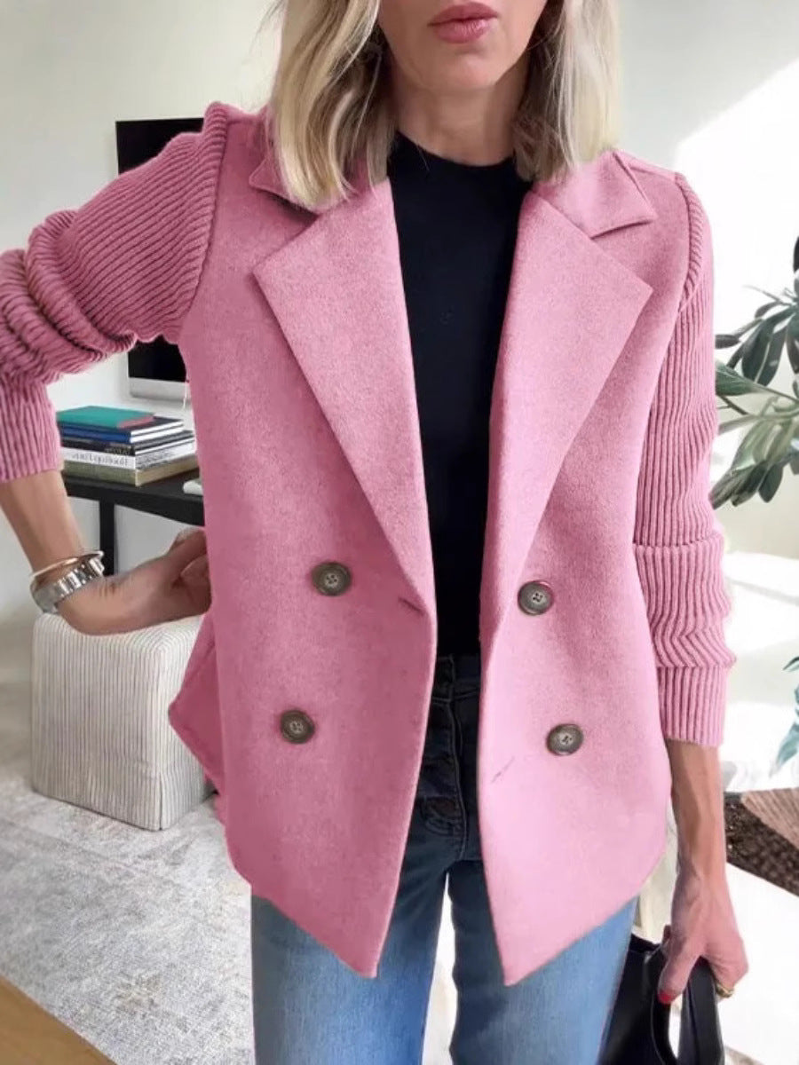 Damen Modischer Oversized-Blazer mit Doppelreihe R&B