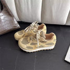 Damen Sportliche Sneaker mit atmungsaktivem Mesh und modischer Wildleder-Oberfläche R&B