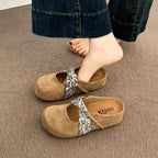 Damen Komfortable Clogs mit modischem Riemendesign R&B
