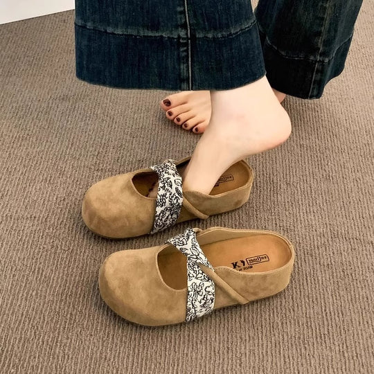 Damen Komfortable Clogs mit modischem Riemendesign R&B