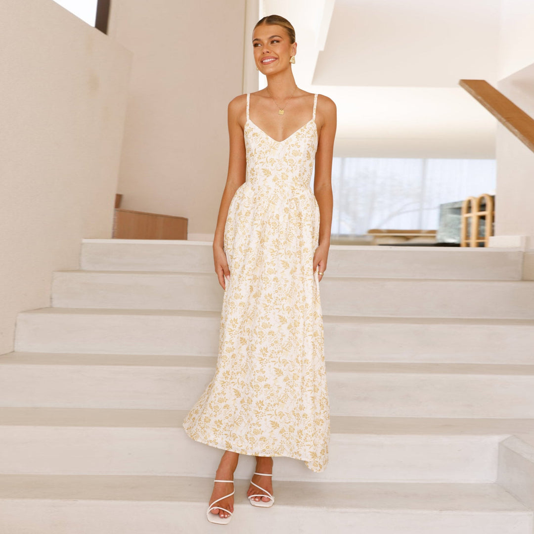 Damen Maxi-Kleid mit floralen Mustern R&B