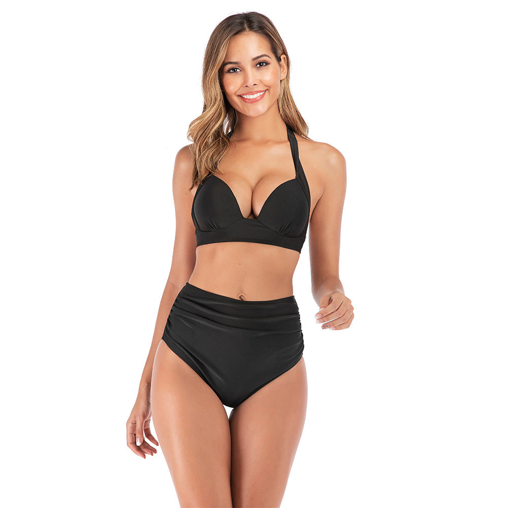Damen Hoch taillierter Bikini mit floralem Design R&B
