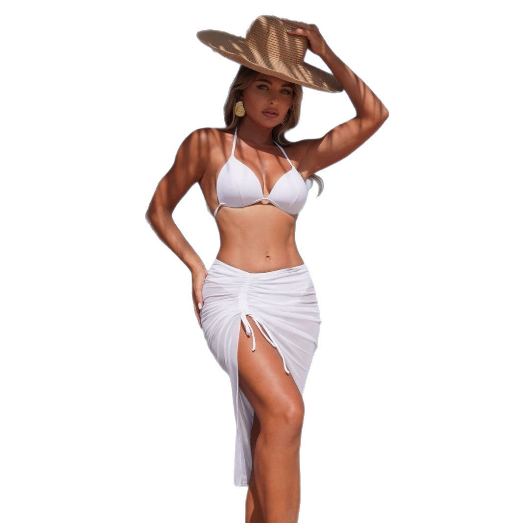 Damen Bikini-Set mit verstellbaren Trägern und festem Rüschendesign R&B