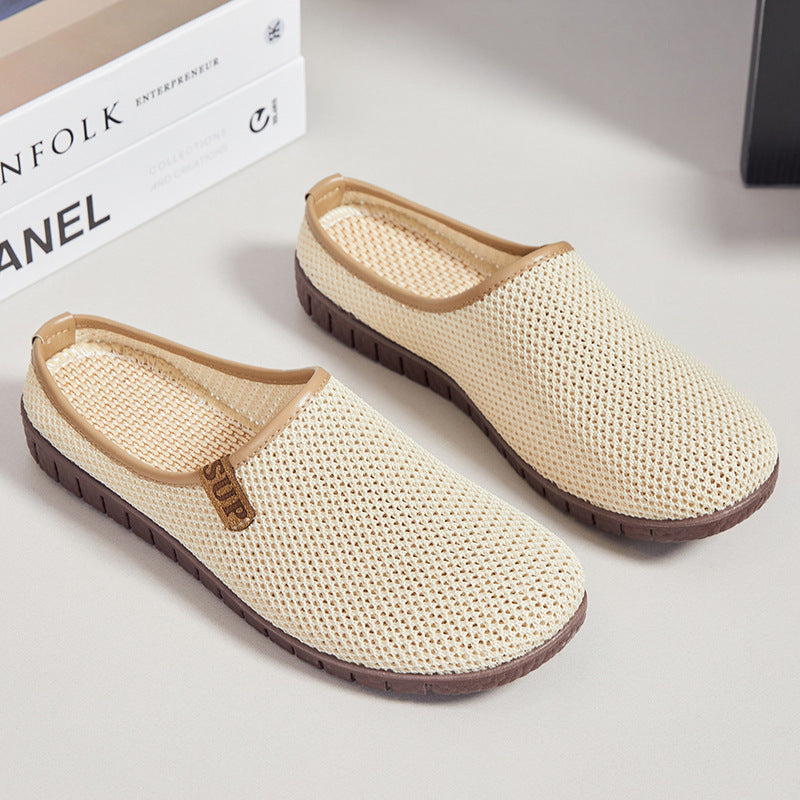 Damen nan atmungsaktiver gestrickter Slipper mit gewR&Btem Komfortfußbett und flexibler Profilsohle R&B
