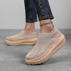 Damen bequeme Slip-On Sneakers mit atmungsaktivem Obermaterial