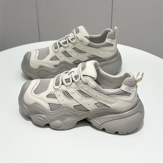 Damen Sportliche Chunky Sneakers mit atmungsaktivem Mesh-Obermaterial und robustem Profil R&B