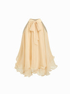 Damen Schwingender Chiffon-Rock mit Schleifenverschluss R&B