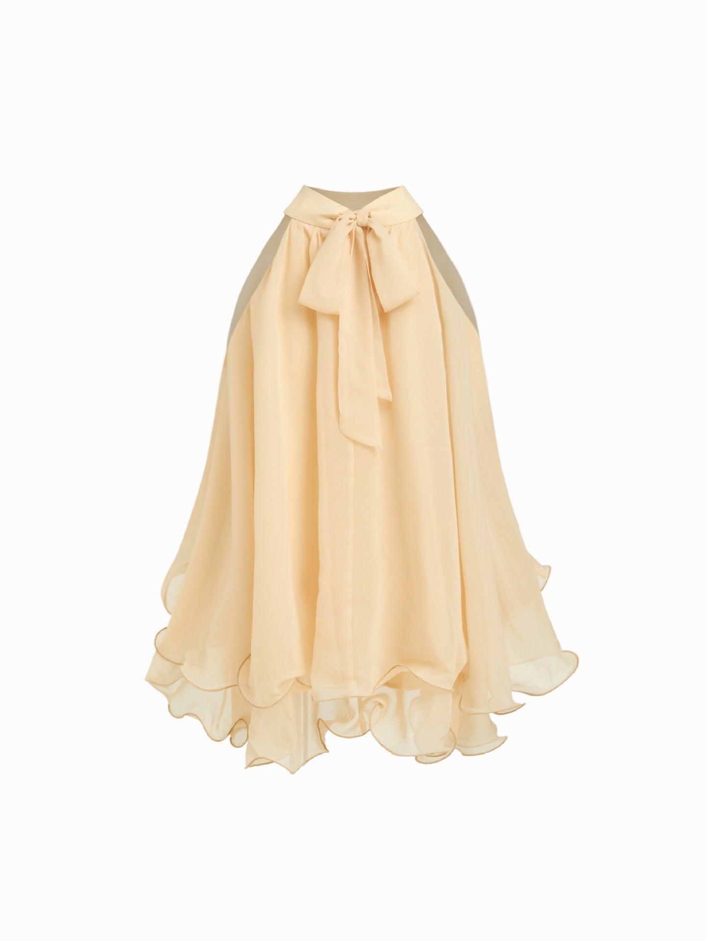 Damen Schwingender Chiffon-Rock mit Schleifenverschluss R&B
