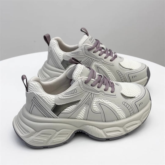Damen Sportliche Sneakers mit atmungsaktiver Mesh-Oberfläche und gepolsterter Sohle R&B