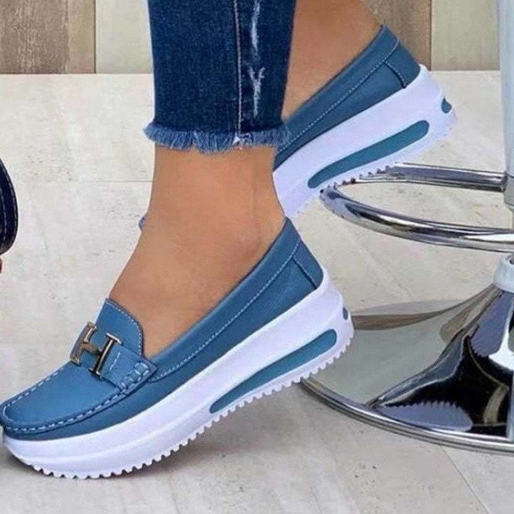 Damen modische Mokassins mit sportlichem Look und gepolsterter Sohle R&B