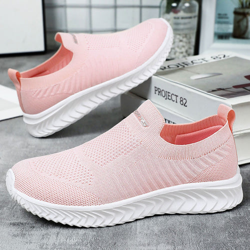Damen Atmungsaktive Slip-On Laufschuhe mit flexiblem Sohlen-Design R&B 1774526049