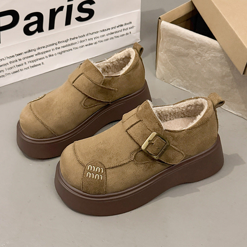 Damen Komfortable Clogs mit modischem Schnallenverschluss und dickem Futtermaterial R&B