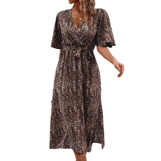 Damen Wickelkleid mit vorteilhaftem V-Ausschnitt und Taillengürtel R&B