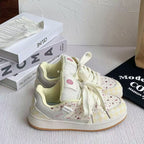 Damen Sportliche Sneakers mit verspieltem Design und atmungsaktiver Obermaterialkombination