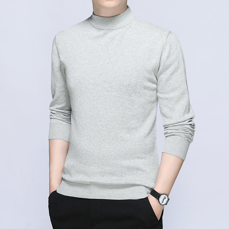 Herren stilvoller Rollkragenpullover aus weichem Baumwollmix R&B