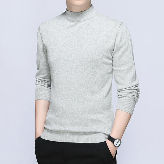 Herren stilvoller Rollkragenpullover aus weichem Baumwollmix R&B