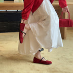 Damen Elegante Ballerinas mit modischem Riemchen aus weichem Veloursleder R&B