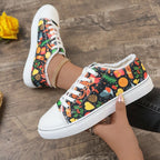 Damen Modische Sneaker mit buntem Print und bequemem Innenfutter R&B