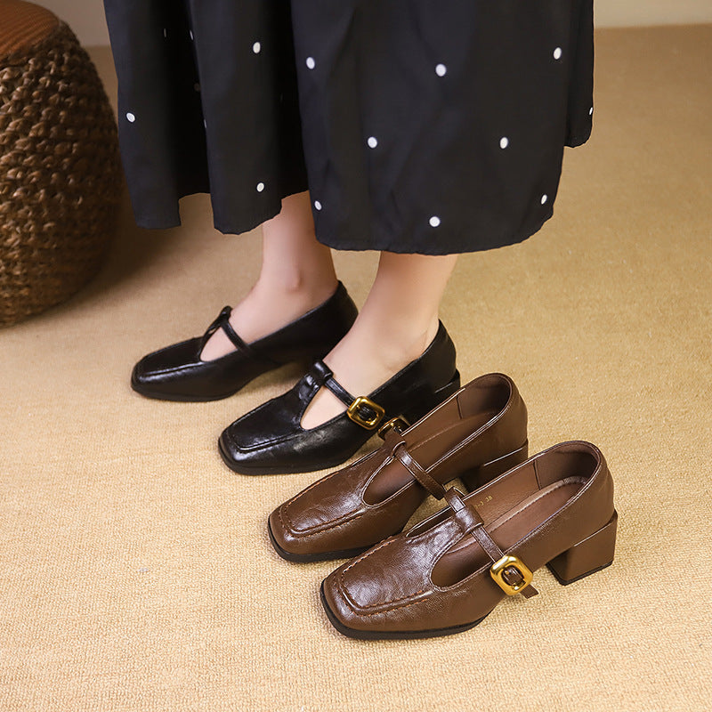Damen Hochwertige Slingback-Pumps mit schickem Riemchen und quadratischer Zehenpartie R&B