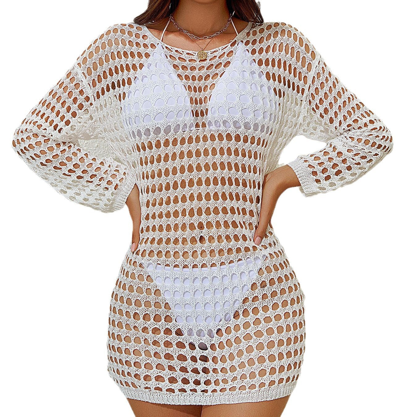 Damen Netz-Strandkleid R&B
