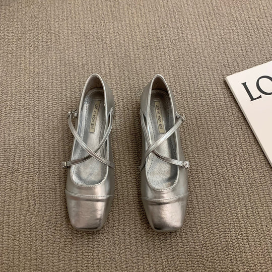 Damen elegante Schuhwerk mit Kreuzriemen R&B