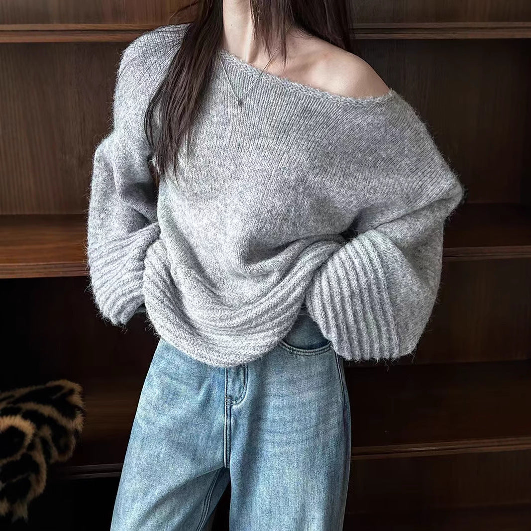 Damen Oversized Strickpullover R&B