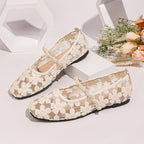 Damen Ballerinas mit zarten Spitzenmotiven R&B